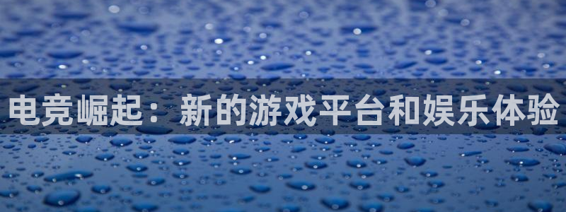 易游电竞：电竞崛起：新的游戏平台和娱乐体验